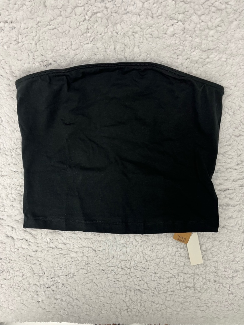 PINKBlack Strapless Tube Top